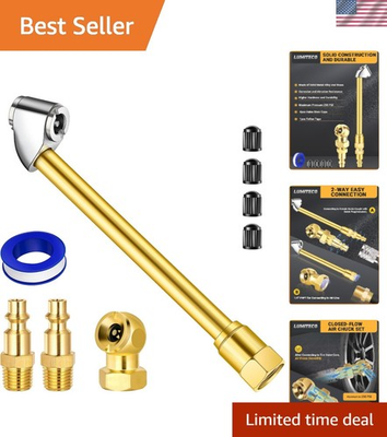 #ad Professional Grade Dual Head Tire Chuck with Quick Connect for Air Compressors $21.99