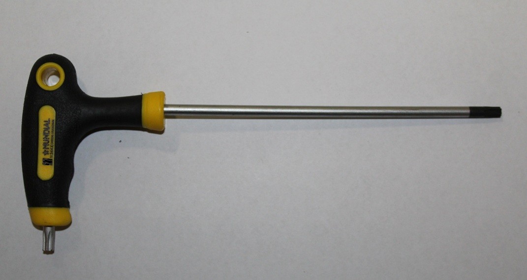 MUNDIAL CHIAVE MASCHIO TORX IMPUGNATURAA *T* CON FORO TX 8