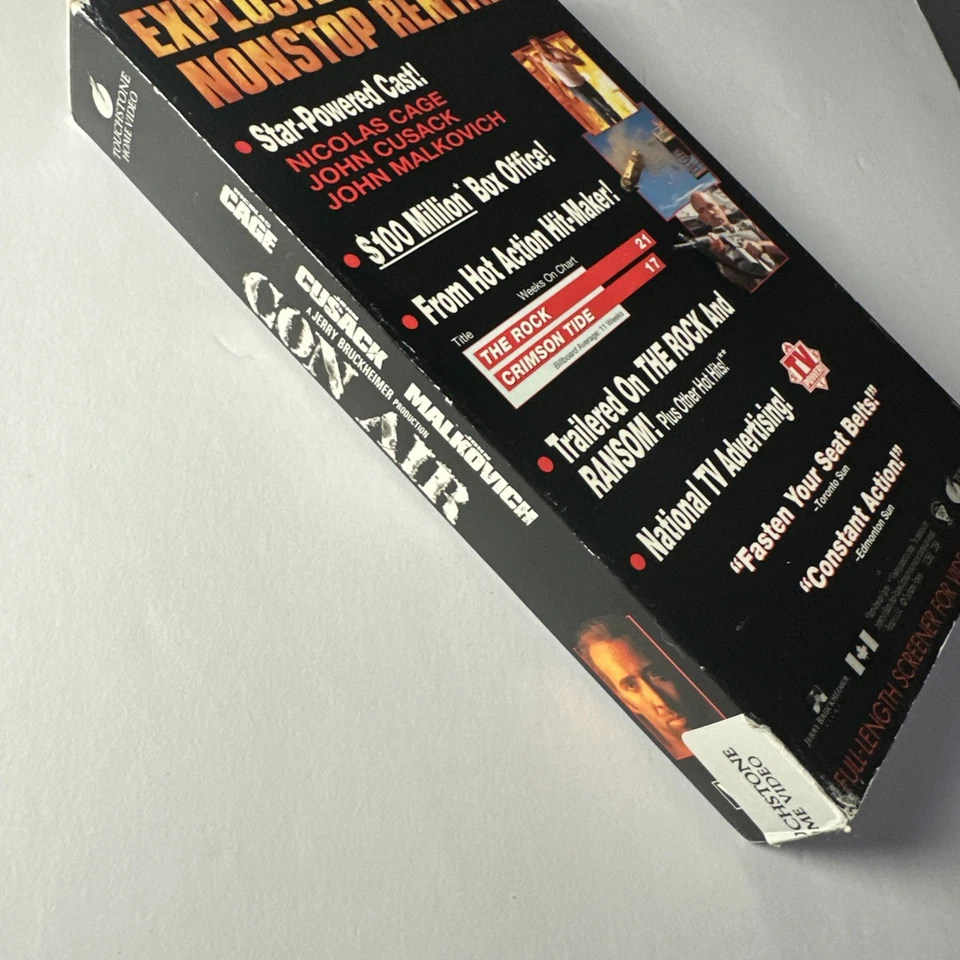 Con Air (VHS 1997) Full Length Screener Promotional Copy Demo Tape RARE HTF OOP  - Image 3 of 4