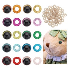 1box 10 Bag 10 colors Plastic Eyes Craft Safety Eyes with Cloth and Plastic Eyes