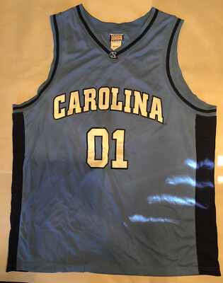Vtg #01 UNC North Carolina Tar Heels FootLocker Basketball Jersey Mens Size XL | eBay