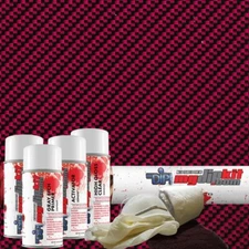 MYDIPKIT Hydro Dipping Water Transfer Print KIT DD-999 Red & Black Carbon Fiber