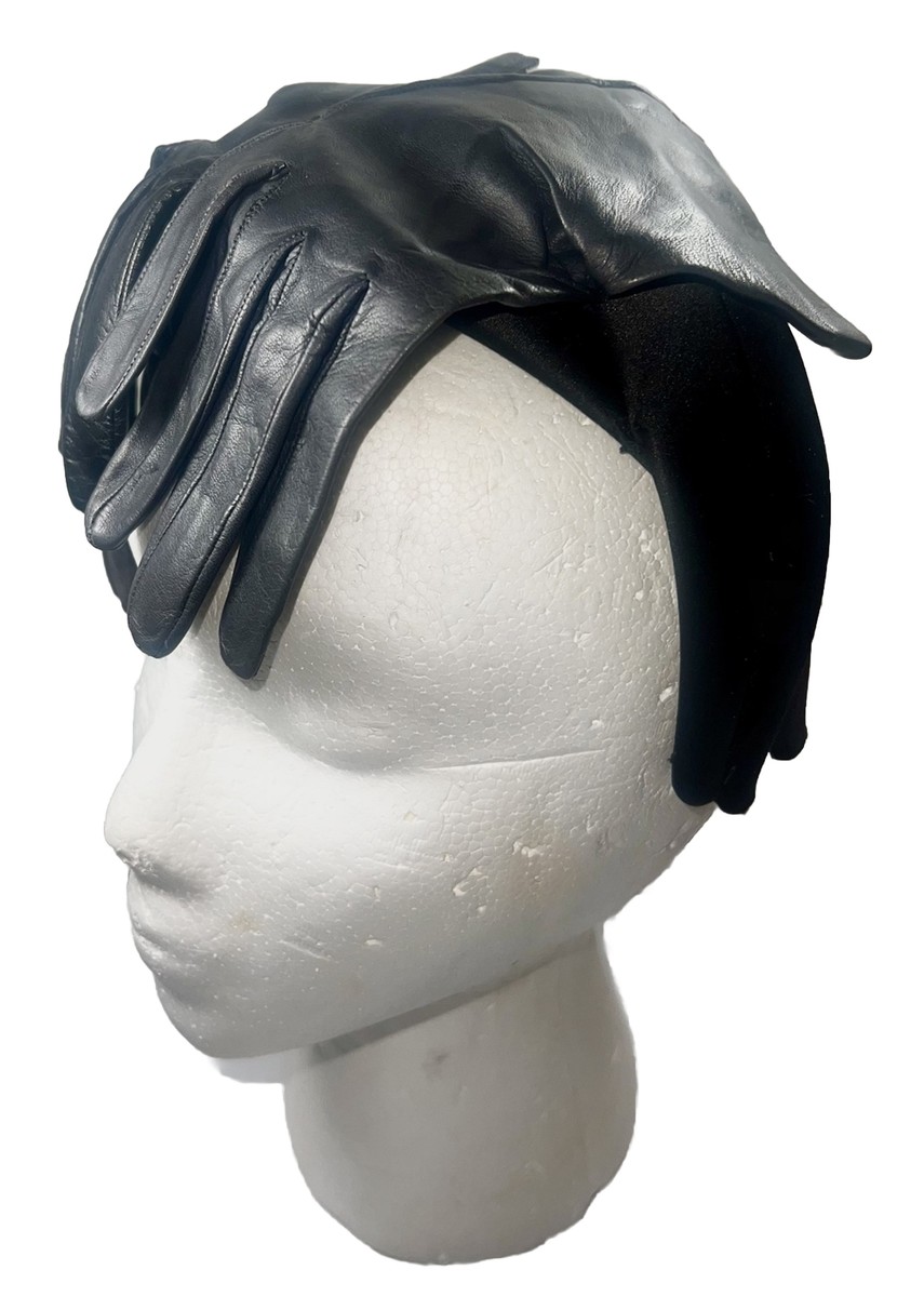 Rare DOLCE & GABBANA F/W 2009 Black & Gray Glove Headpiece