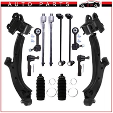 12pcs For 2007-2011 HONDA CR-V Front Lower Control Arms Sway Bars Tie Rod End