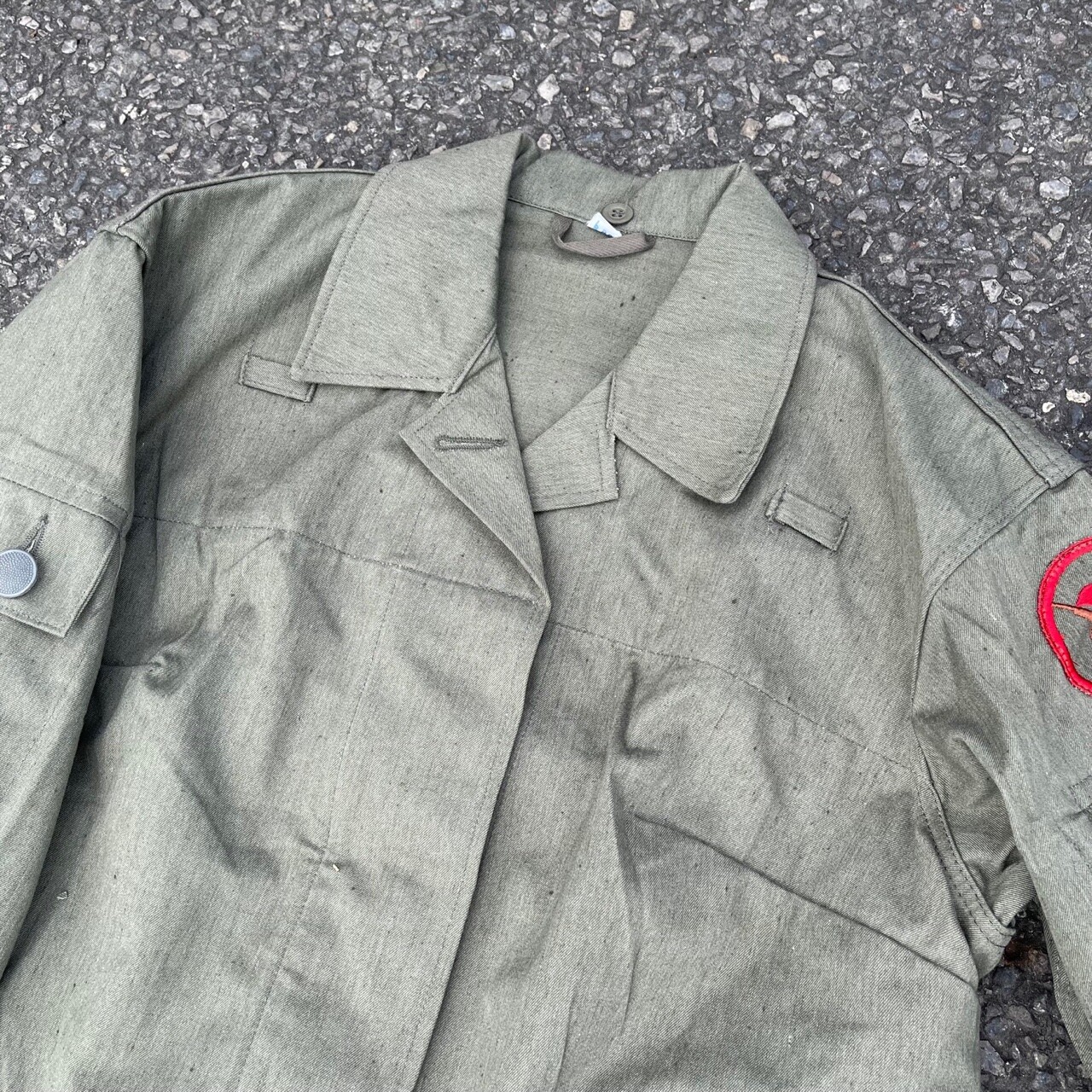 East German Army Surplus Woman's Green Field Jacket, … Gem