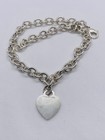 Tiffany & Co Sterling Silver Engravable Blank Heart Tag Necklace