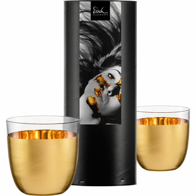 Eisch Becher Cosmo collect 2er Set Wasserglas Trinkglas Kristallglas Gold 390 ml