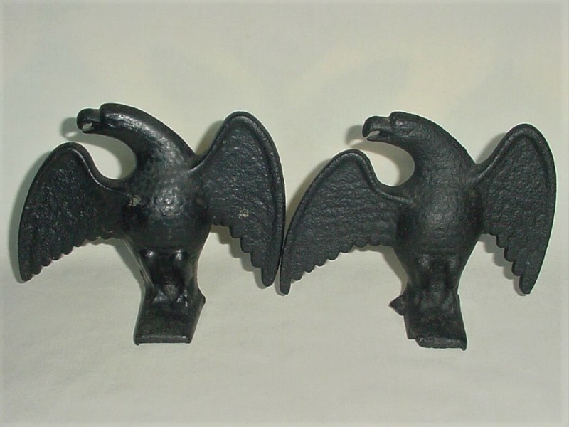 Pair ANTIQUE Cast Iron Snow Eagles Architecture Roof  Snow/Ice Guards