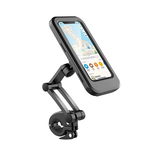 360° Universal Motorcycle Bike Handlebar Cell Phone Mount Holder Waterproof Case - Zdjęcie 10 z 10