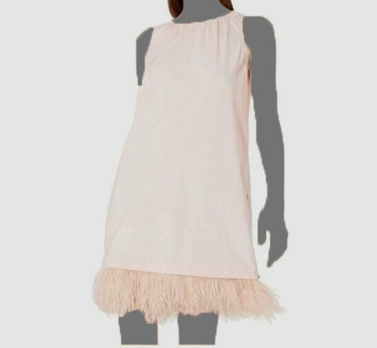 $282 Sportmax Women's Pink Sleeveless Oliveto Jersey A-Line Shift Dress Size M