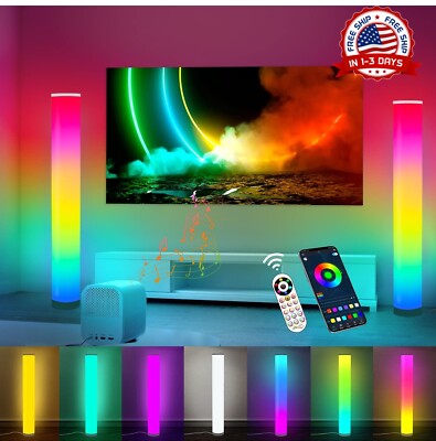 2 Lamparas De 41'' Cambia De Colores RGB Para Sala De Estar Negocio Fiesta Y Mas