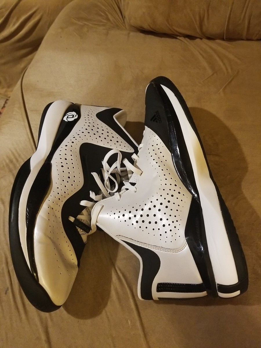 Adidas Derrick Rose 773 III White Black Men's  C75720 Size 16 View 2