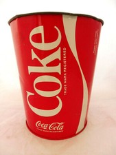 COCA COLA®  ANCIENNE POUBELLE 25.5 cm x 22 cm Ø ALLEMAGNE
