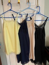 Vintage Komar, Beauty Maid Full Slips Lace Lingerie Sz 36 Nylon - Set of 4