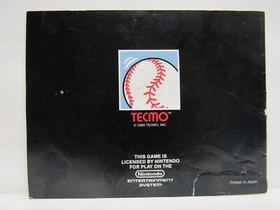 TECMO BASEBALL Instruction Manual   No Game   NES Nintendo