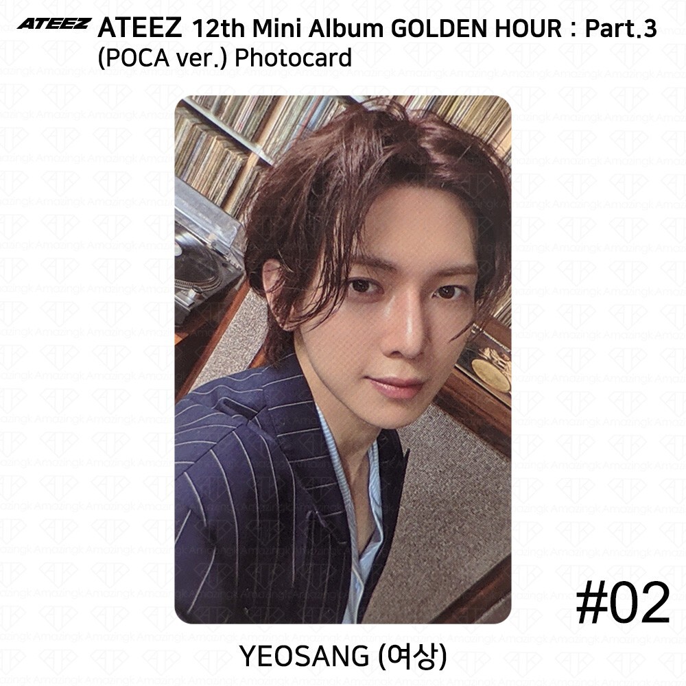 ATEEZ GOLDEN HOUR poca ver. 未開封 12枚 ATEEZ 12th Mini Golden Hour Part.3 POCA ver. Official Photocard QR