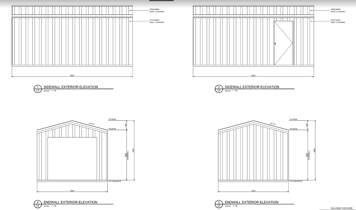 Steel Framed Buildings Single Garage 3.5m x 6m x 2.5m Domestic