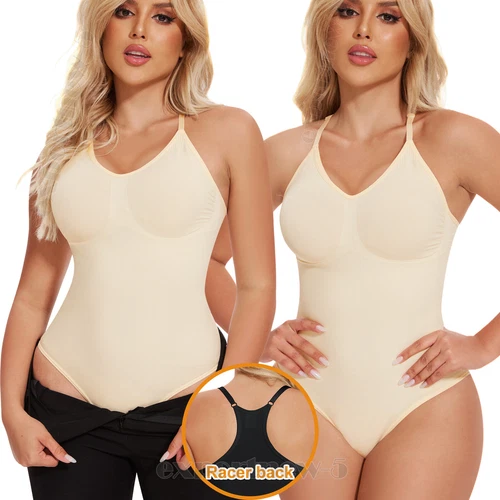 Damen Racerback Sculpting Body Bauchkontrolle nahtlos Shapewear Body Shaper - Bild 1 von 27