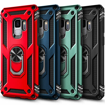 Case Ring Stand Phone Cover with Screen Protector For Samsung Galaxy S9/S9 Plus