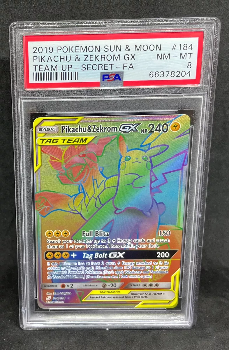 Pokemon Team Up Pikachu e Zekrom GX - 184/181 - Secret Rare :  : Brinquedos e Jogos