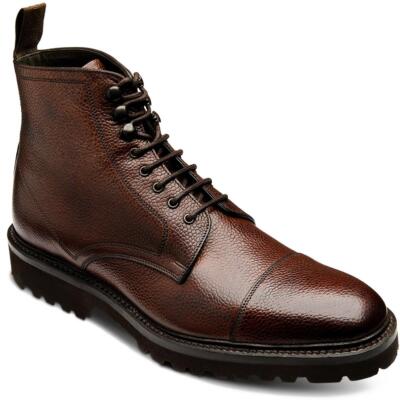 Loake Shoes Mens Leather Aquarius Boot Dark Brown Grain Size 9.5 only £219