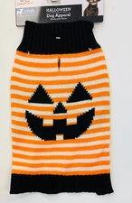 Way to Celebrate Dog Pumpkin Sweater  XS Costume Halloween Party Dog Supplies 