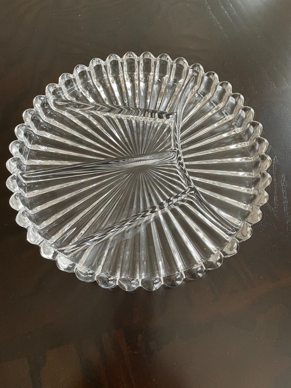 Heisey Glass Crystolite Pattern 5 Part Relish Tray 10" Dish