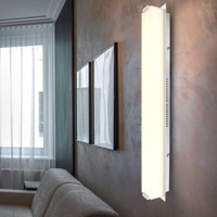 Wandlampe Wandleuchte Flurlampe Led Wohnzimmerleuchte Glas Satiniert H 81 Cm