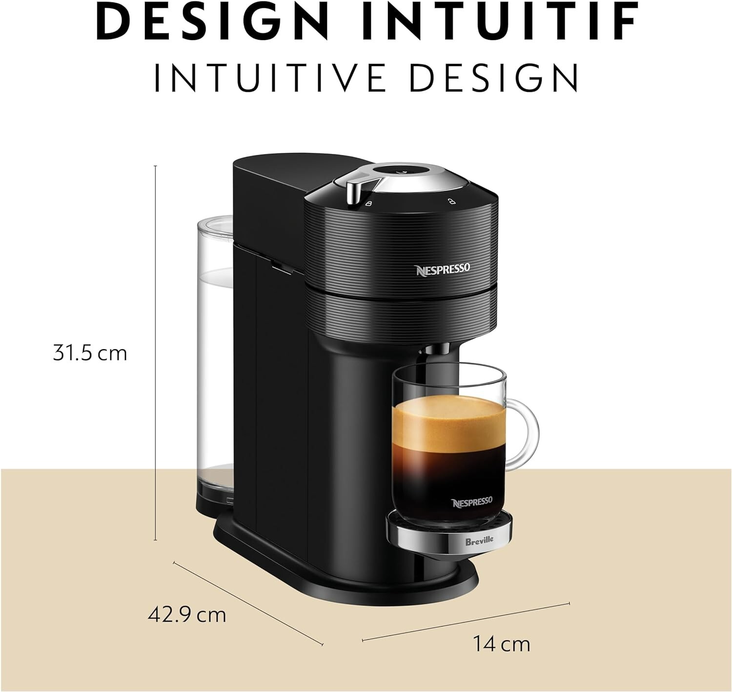 Nespresso Vertuo Next Coffee Espresso Machine De'Longhi Black Open Box New