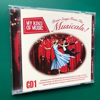 Great Songs From The MUSICALS CD #1 Buddy Grease Wicked Hair Gigi Oklahoma Evita