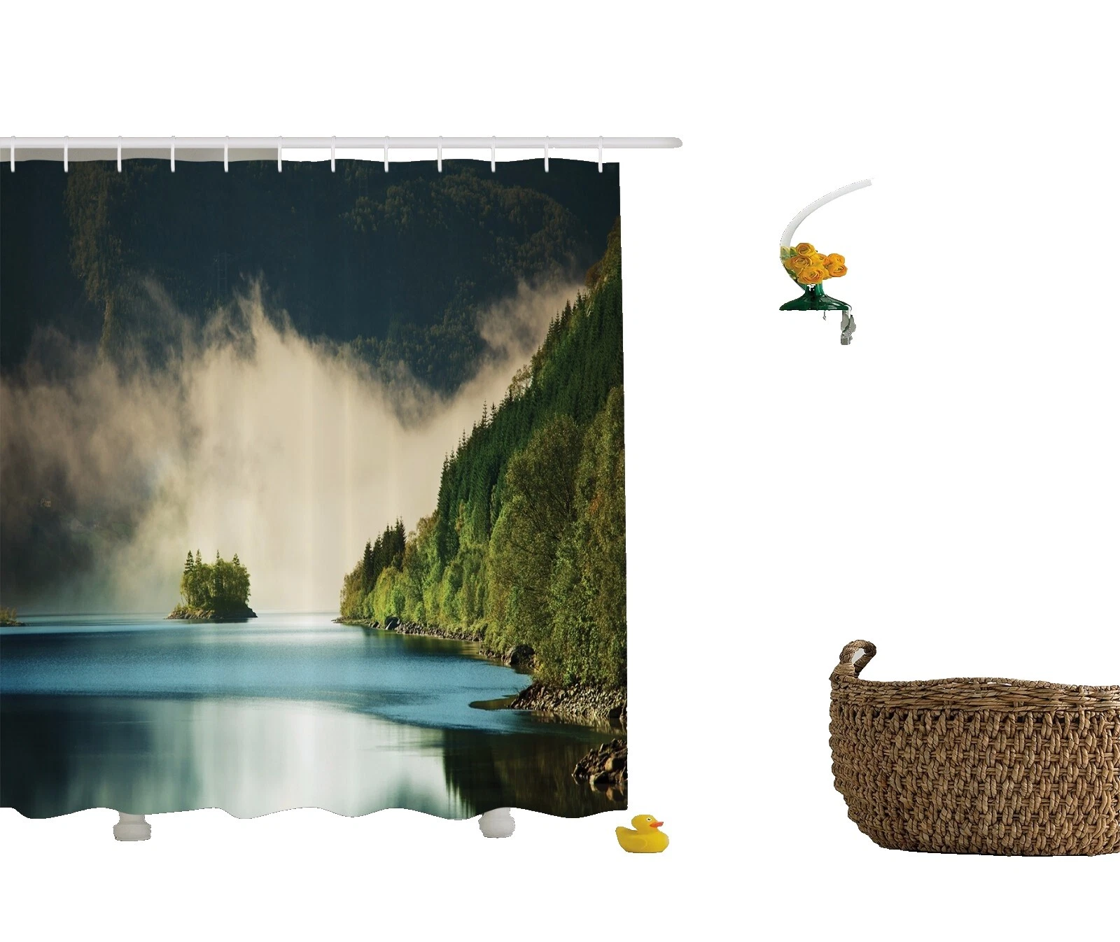 Gancho reforzado pictórica Agujeros cortinas de ducha