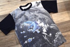 Vintage Cozumel Mexico All Over Print Ocean Sea Life Dolphin Fish shirt Large