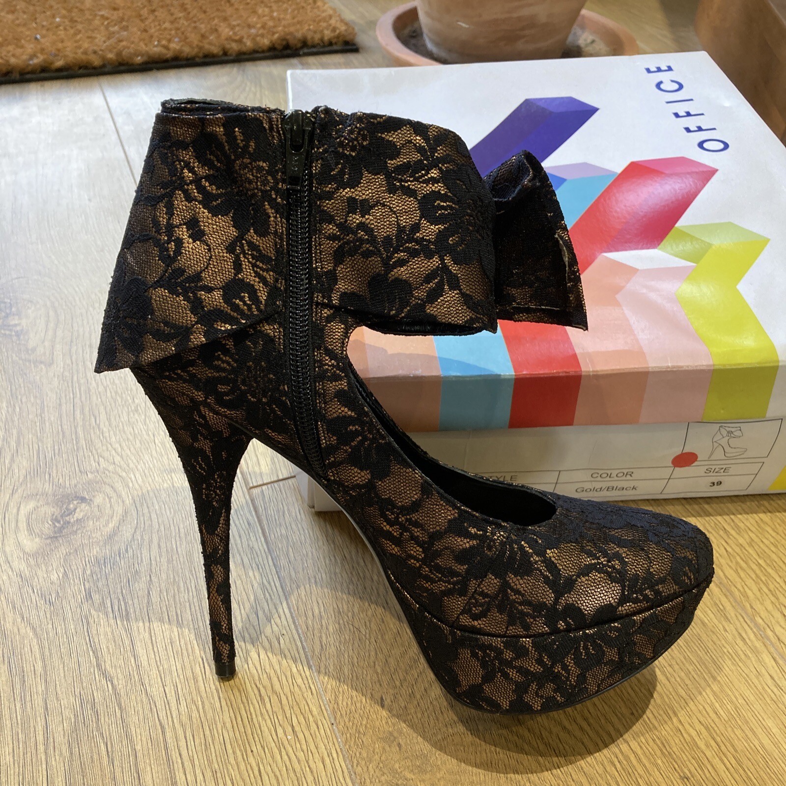 Office Vintage 2011 Tightrope Lace Party Funky Platform Shoe, BNWT, RRP £88 3