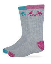 Realtree Youth Girls Merino Wool Blend Boot Socks 2 Pair Pack