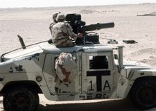 Photo 5x7 USMC Marines Man BGM-71 TOW 1992 sur M998 HMMWV au Koweït