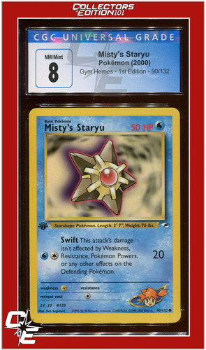 Misty's Staryu (1st Edition) graded CGC 8 for sale on eBay