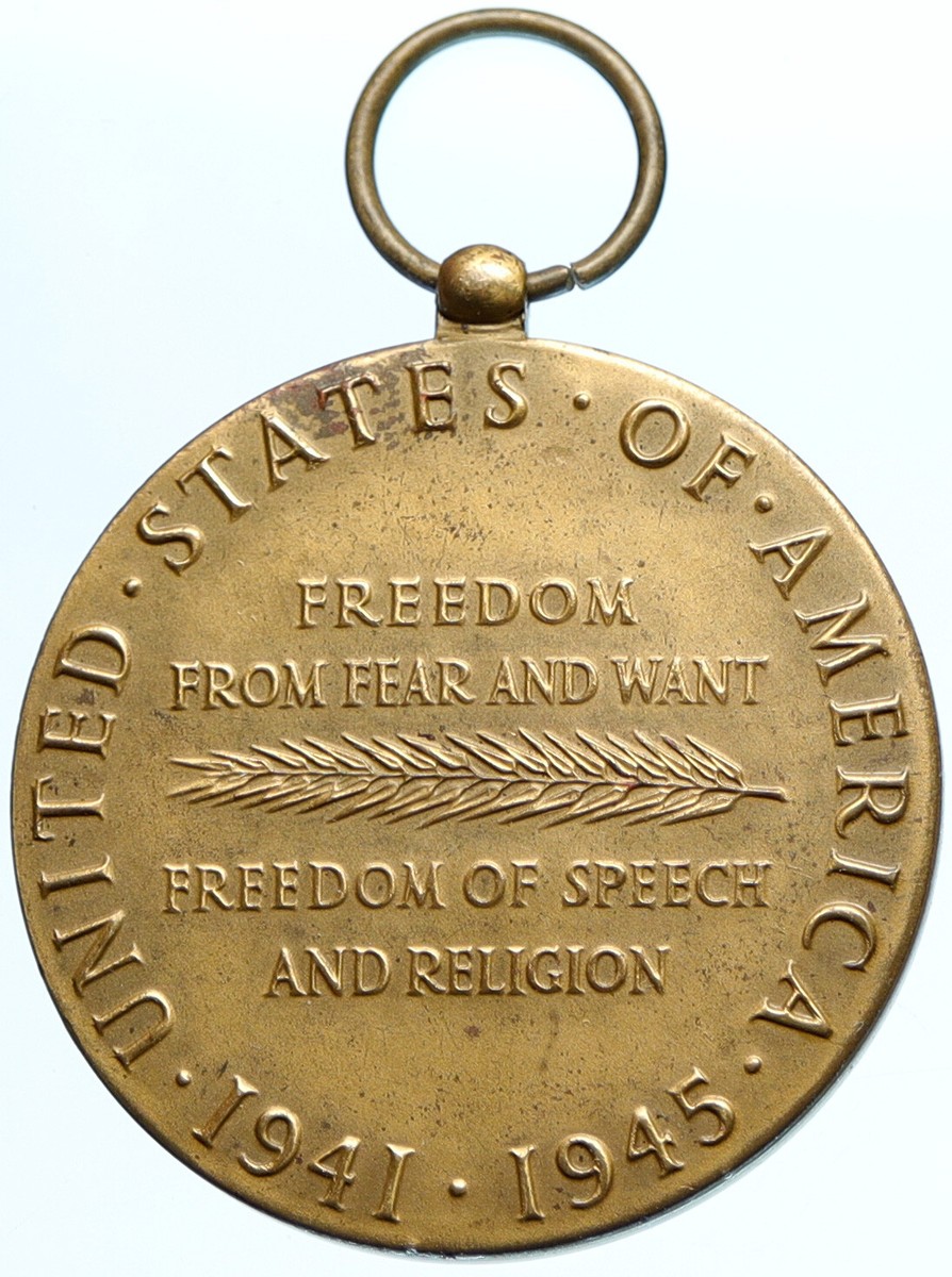 1945 UNITED STATES Freedom of Speech Religion WORLD WAR WWII OLD