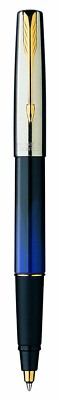  Parker  Frontier Rollerball Pen  2 Tone Black Blue & Gold  New In Box Usa Made