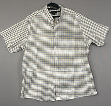 Eddie Bauer Plaid Button-down Short Sleeve Shirt Mens Size XXL