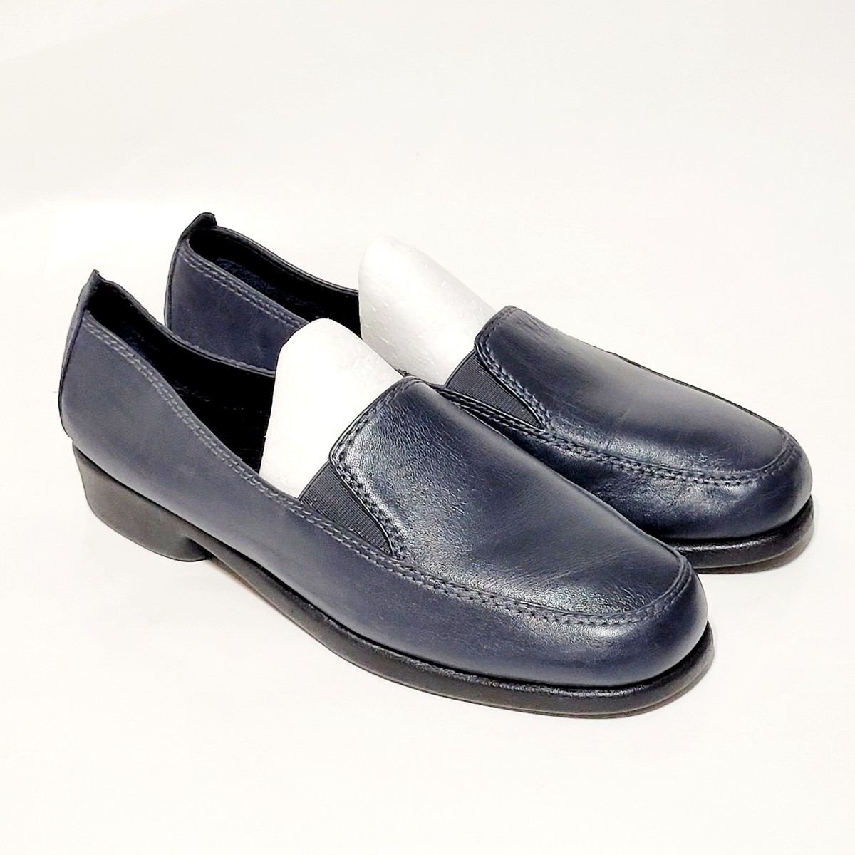 Hush Puppies Heaven Slip On Soft Blue Leather Loafers Shoes Wms US 40N  EU