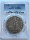 1842 SEATED LIBERTY SILVER HALF DOLLAR  PCGS  graded XF DETAIL cleaned