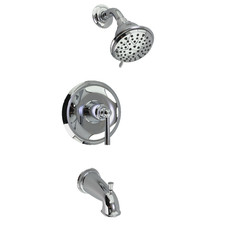 MOEN Caldwell Tub Shower Faucet Set w/ VALVE Pressure Balanced Chrome 82347 READ
