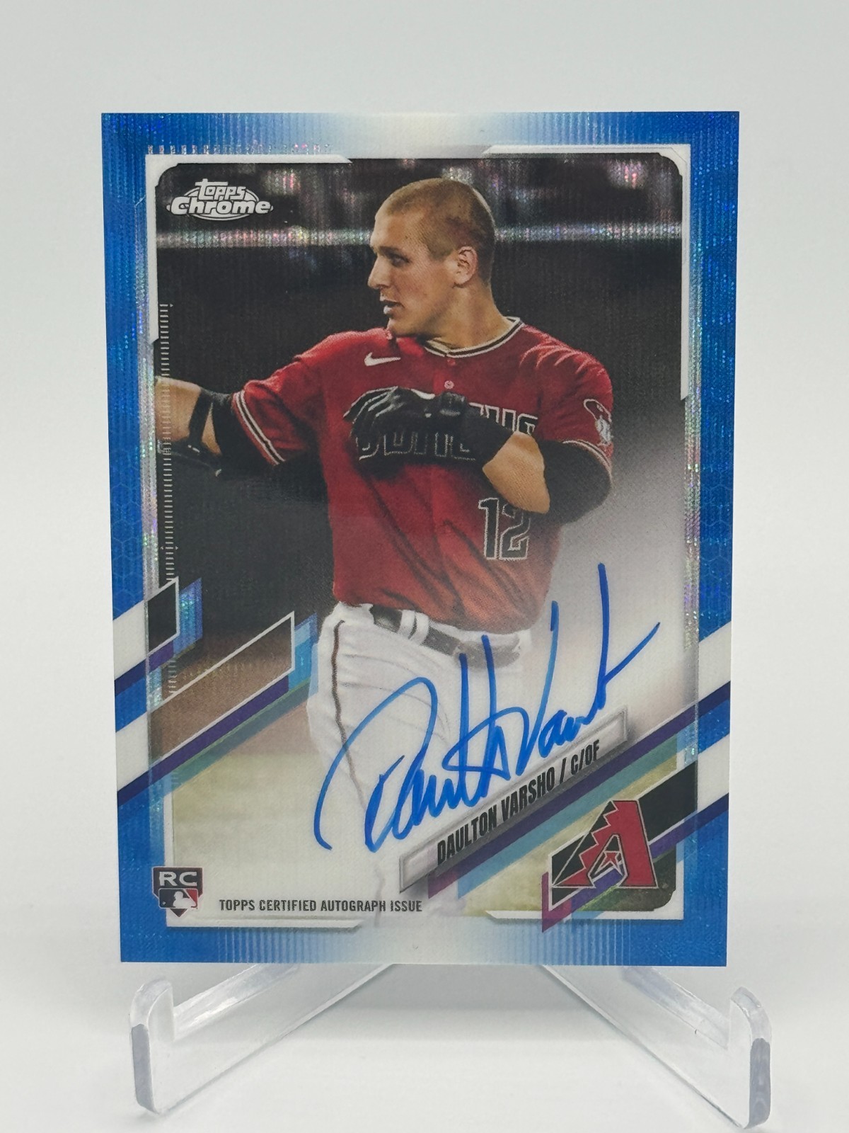 DAULTON VARSHO 2021 Topps Chrome Rookie Auto Blue Refractor /150 #RA-DV (AU,RC)