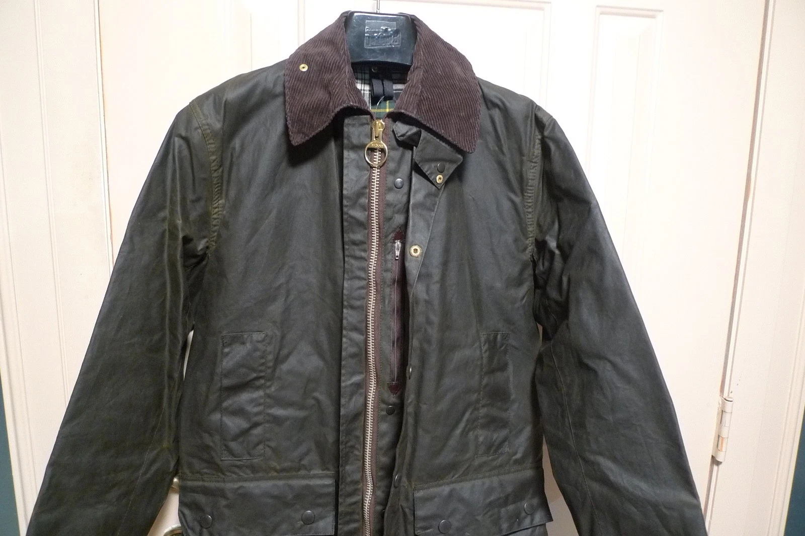 BARBOUR - A200 BORDER WAX COTTON JACKET - SAGE - MADE IN UK - EXCELLENT - 36 image 10