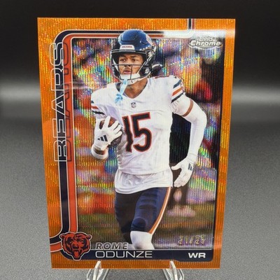 2025 Topps Chrome - Rome Odunze - Orange Wave Refractor /25 - Bears