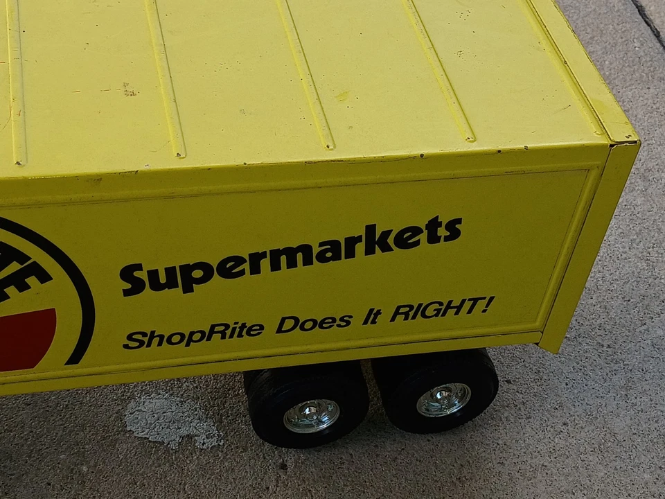Vintage Ertl Shop Rite Supermercados Trator Trailer Caminhão 22" FRETE GRÁTIS! - Imagem 3 de 4