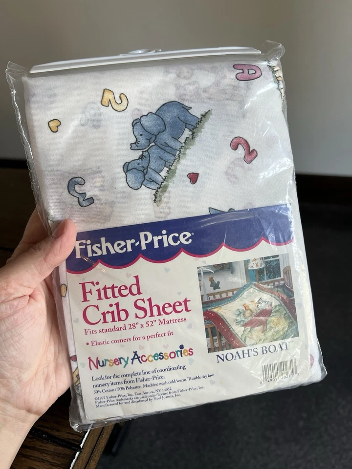 Sábana de colchón vintage Fisher Price/niño pequeño estándar 28 x 52 pulgadas Foto 2 de 4