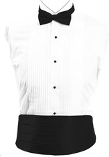 Classy Black Cummerbund and Bow Tie Set with Box, Black Satin, One Size