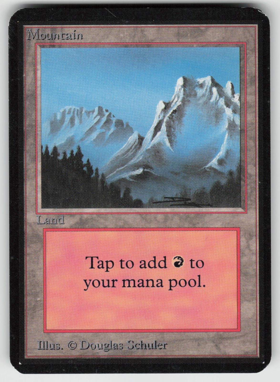 Mountain (B) Alpha Edition Land MAGIC: THE GATHERING