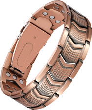 Pulsera de cobre para hombres pulsera magnetica 3X fuerza alivio para dolor